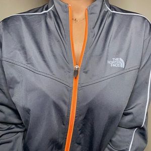 The North Face Grey Zipper Sweater.